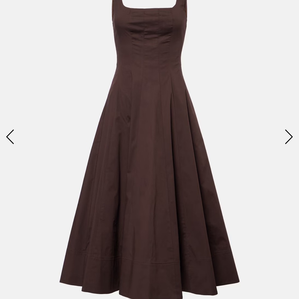 Staud Wells Midi Dress Burgundy size 14